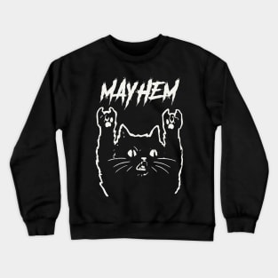 mayhem metal cat Crewneck Sweatshirt